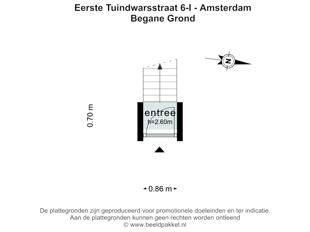 Bekijk plattegrond van BEGANE GROND van Eerste Tuindwarsstraat 6-1