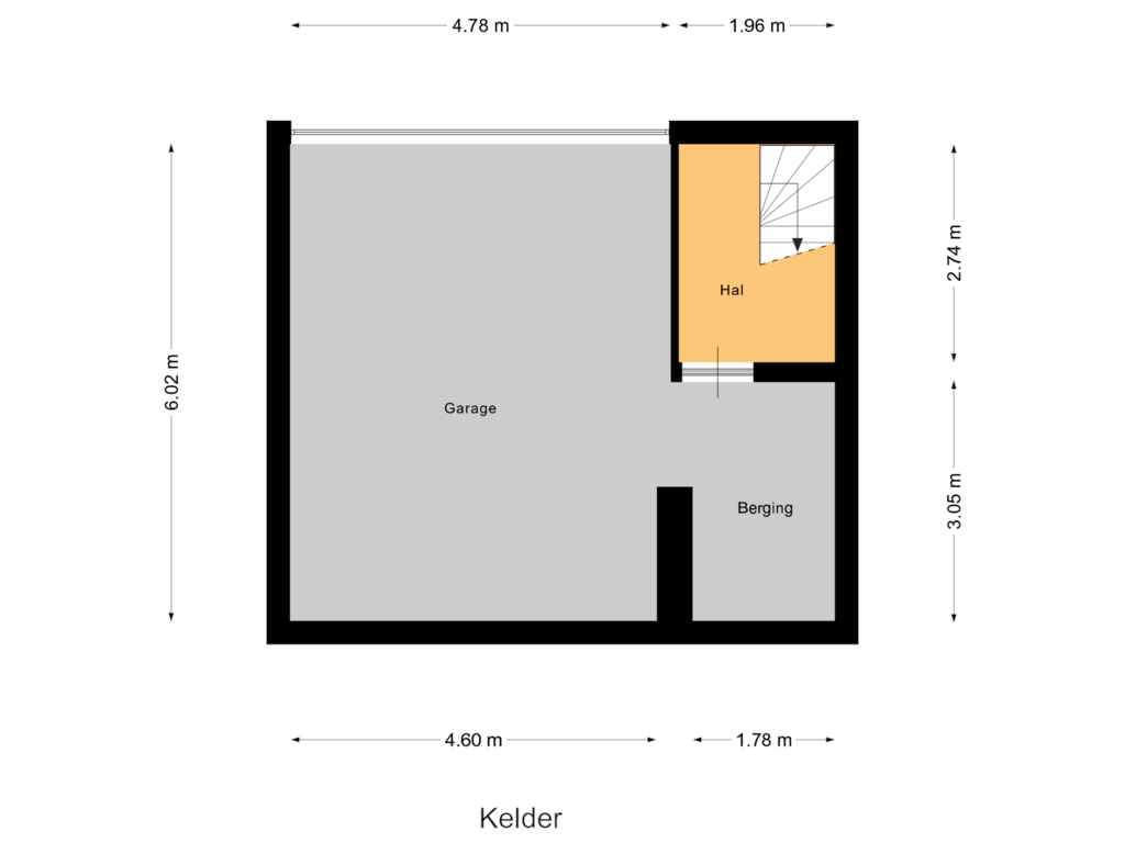 Bekijk plattegrond van Kelder van De Eenhoorn 18