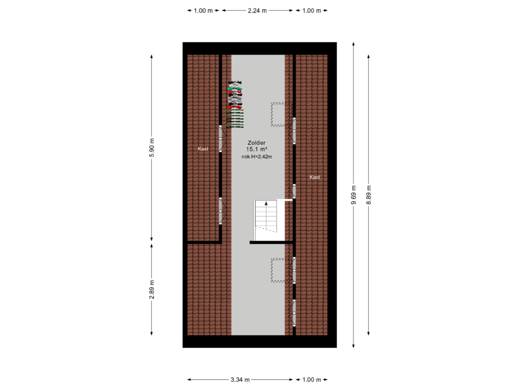 Bekijk plattegrond van Tweede verdieping van Etmat 14