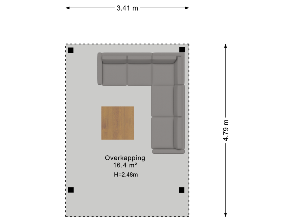 Bekijk plattegrond van Overkapping van Etmat 14