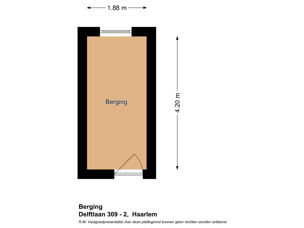 View floorplan of Berging of Delftlaan 309-II