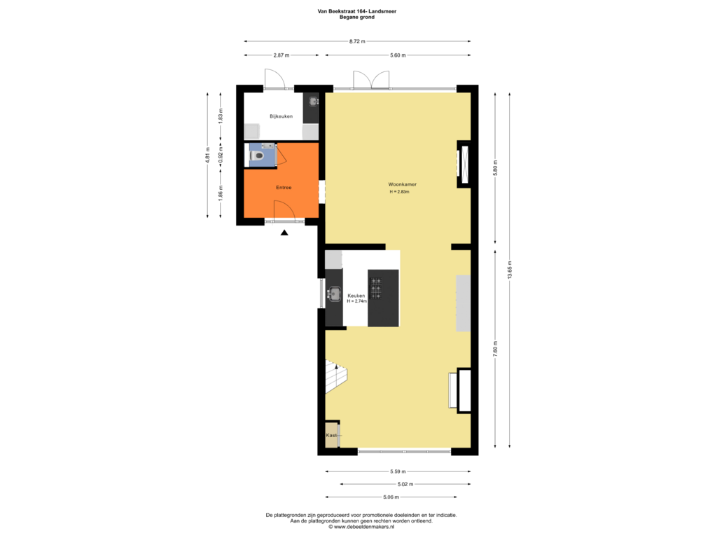 Bekijk plattegrond van Begane grond van van Beekstraat 164