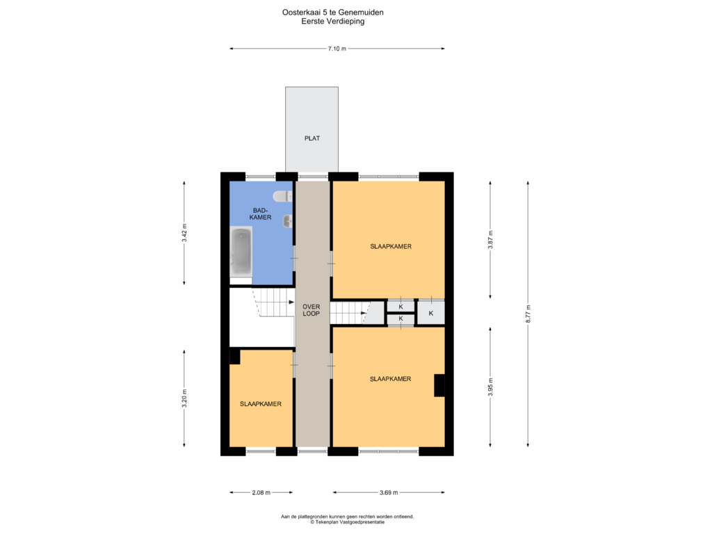 View floorplan of Eerste Verdieping of Oosterkaai 5