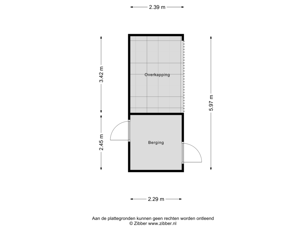 Bekijk plattegrond van Berging van Jasmijnstraat 39