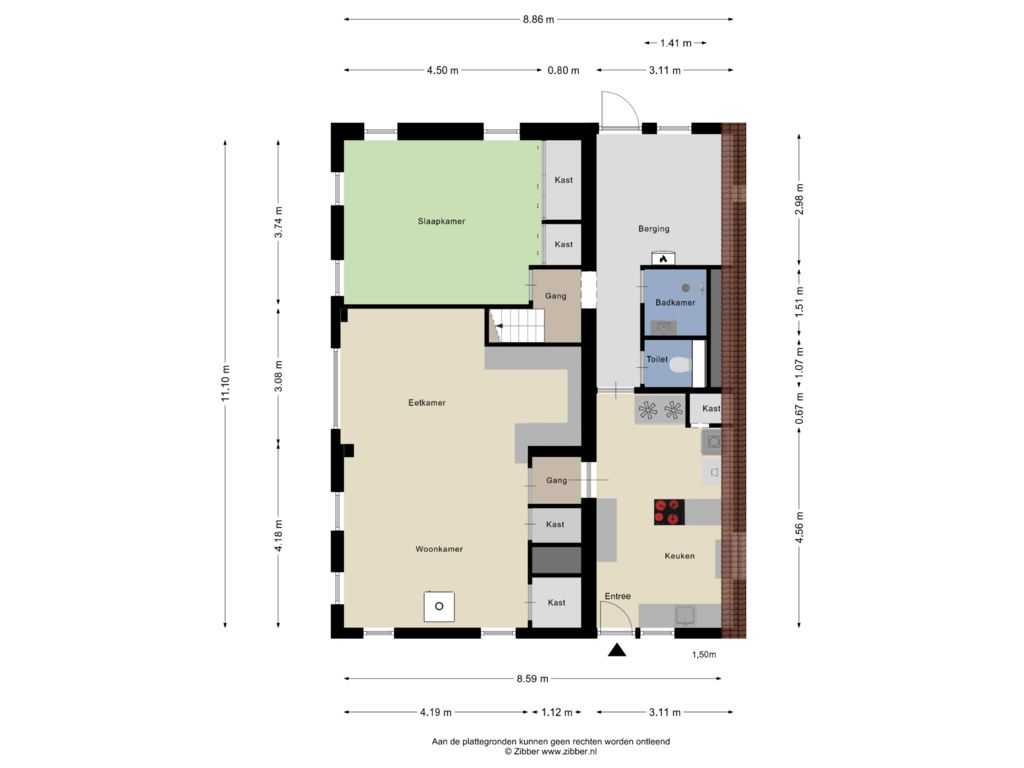 Bekijk plattegrond van Begane Grond van Pastorieweg 3