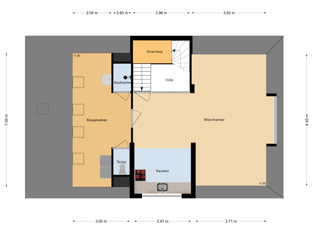 View floorplan of 2e Verdieping of Kempenlandstraat 20