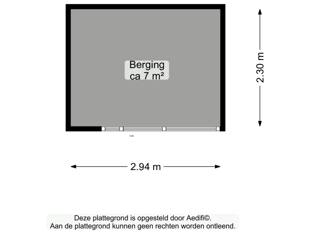 View floorplan of Berging of Wederikweg 5