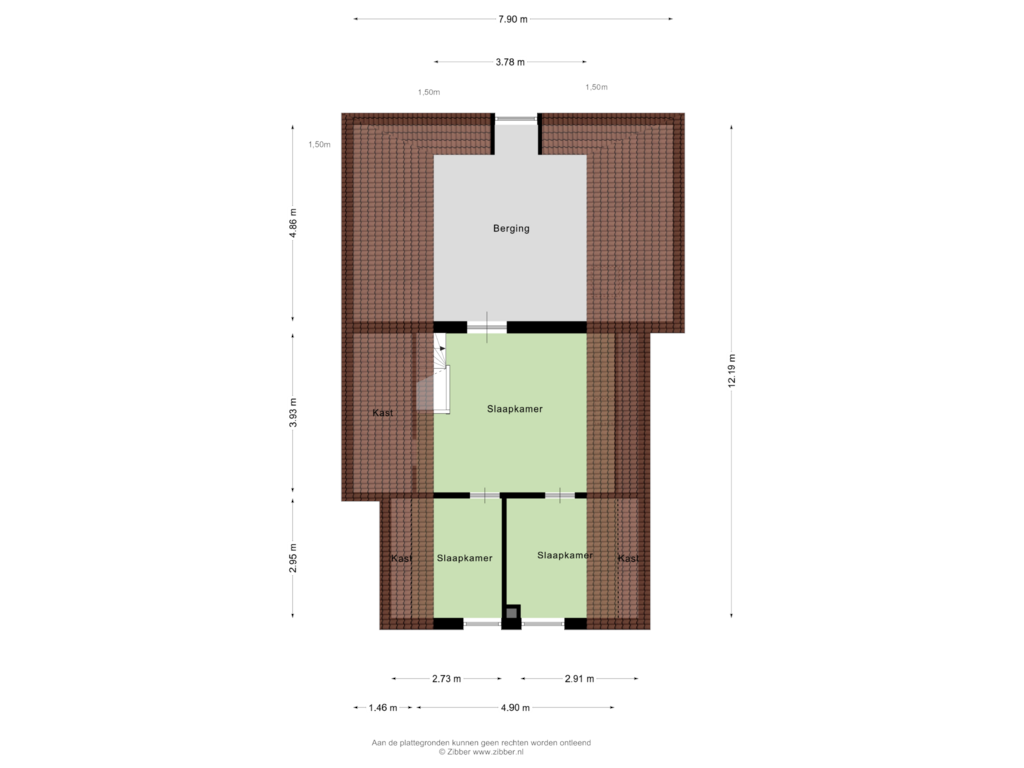 Bekijk plattegrond van Eerste Verdieping van Stelterweg 16