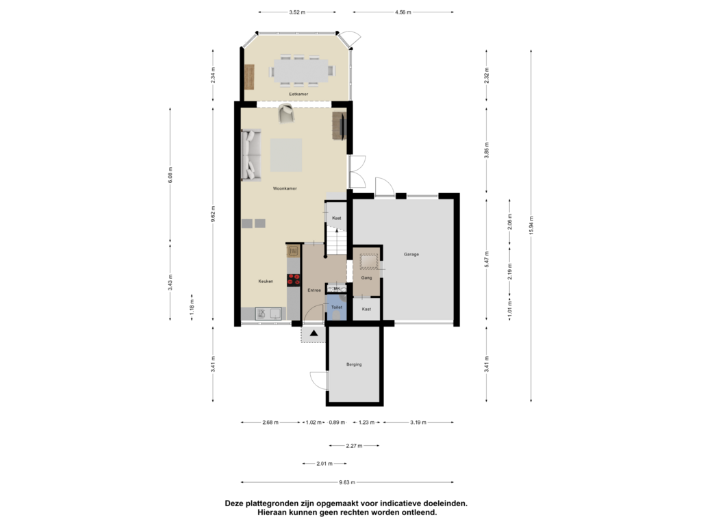 View floorplan of Begane Grond of Geerstuk 38