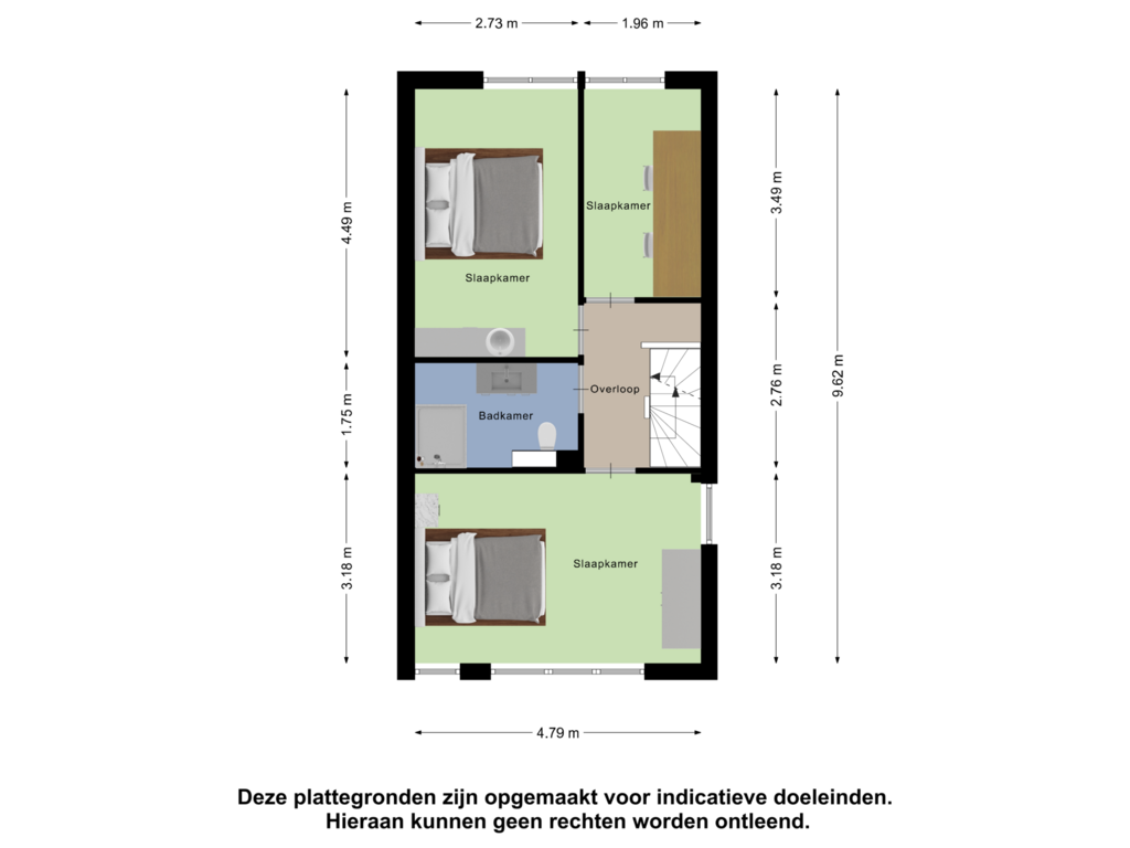 View floorplan of Eerste Verdieping of Geerstuk 38