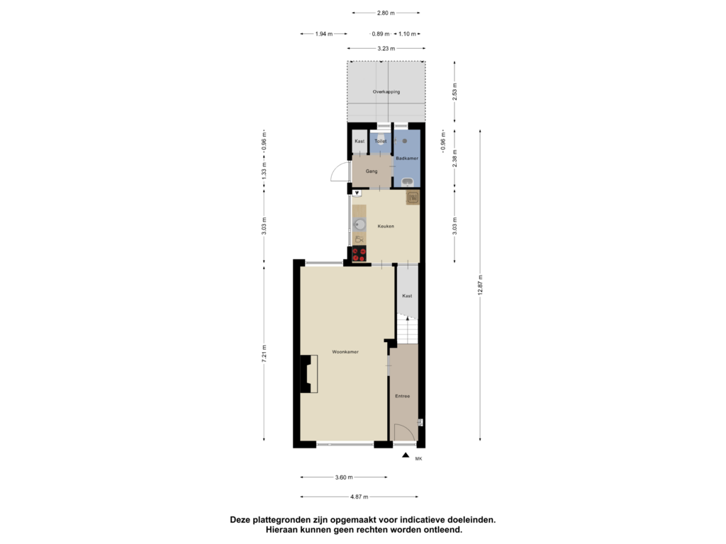 Bekijk plattegrond van Begane Grond van Oude Deldenerweg 262