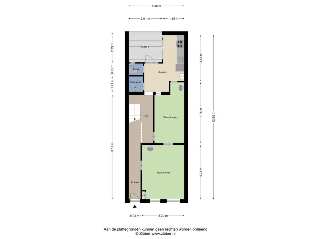 View floorplan of Begane grond of Bedumerweg 50