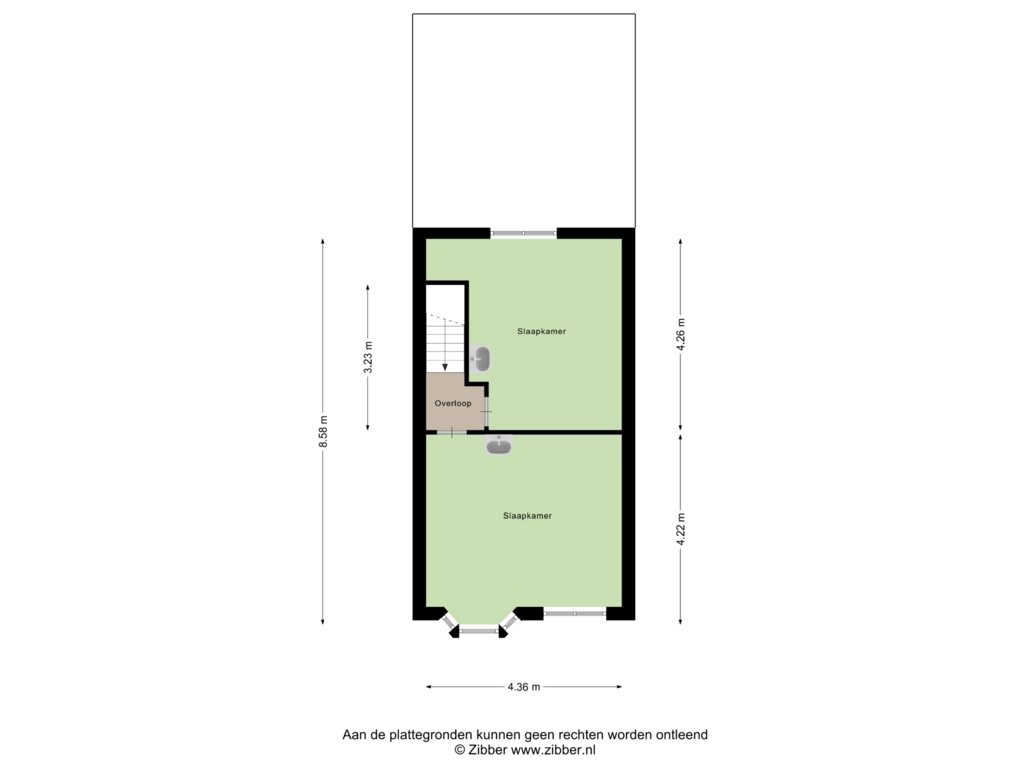 View floorplan of Eerste verdieping of Bedumerweg 50