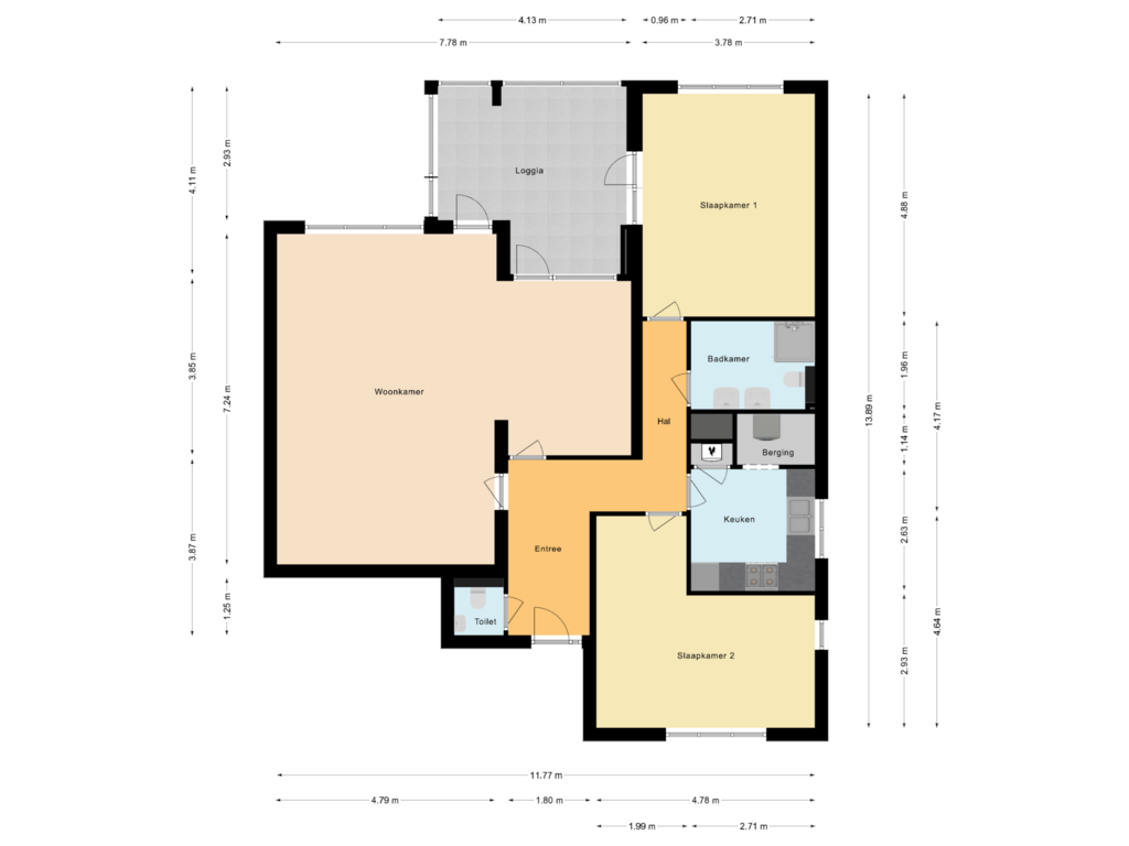 View floorplan of Appartement of Piratenweg 34