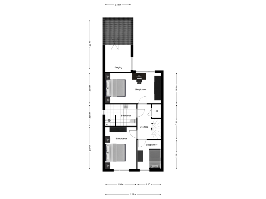 Bekijk plattegrond van 1ste verdieping van Oostercluft 147