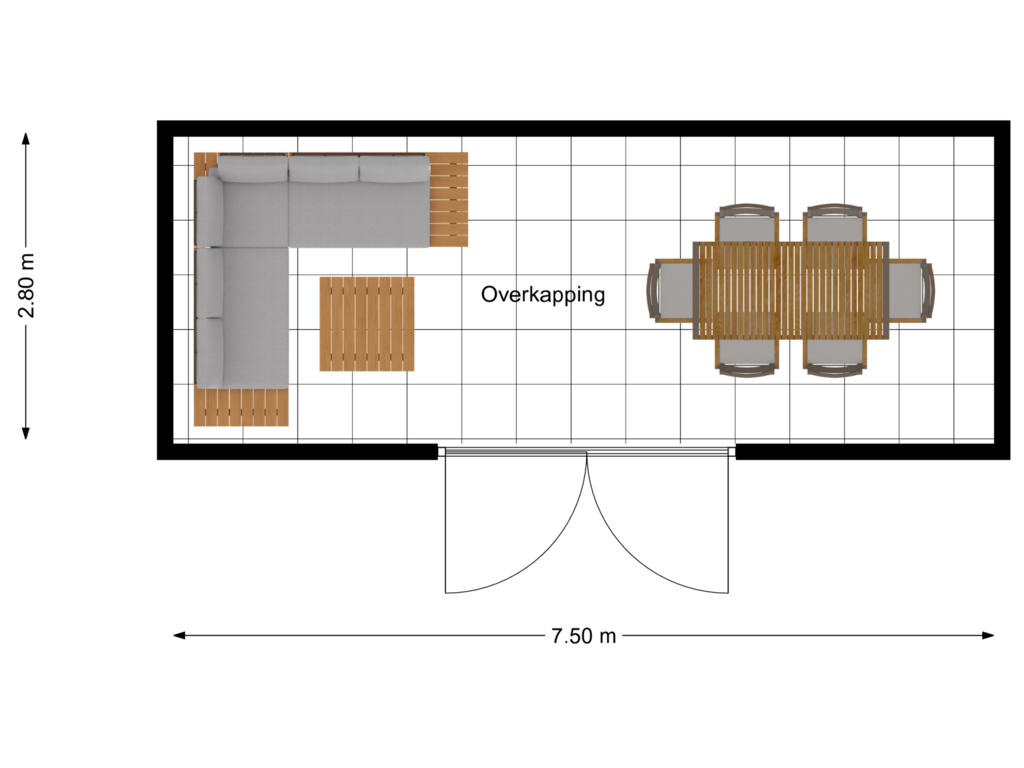 Bekijk plattegrond van Overkapping van Oostercluft 147