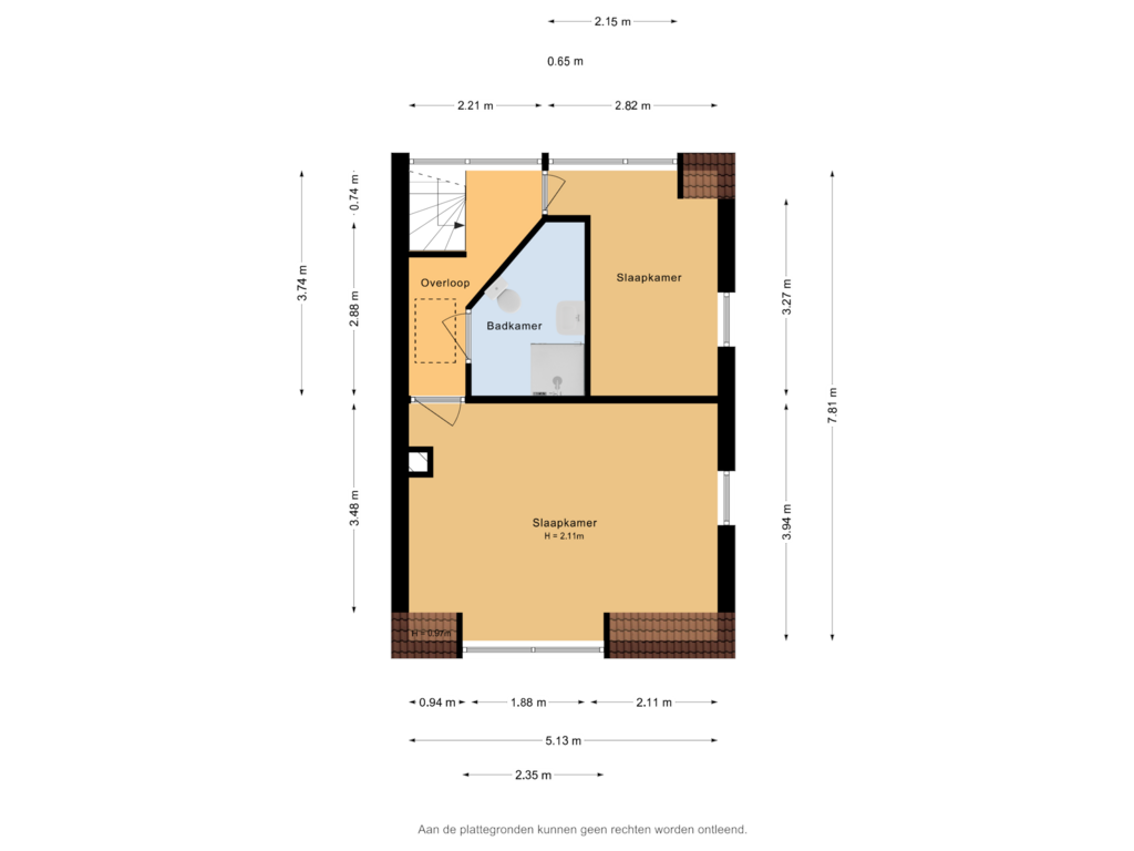 Bekijk plattegrond van 1e verdieping van Antonlaan 27