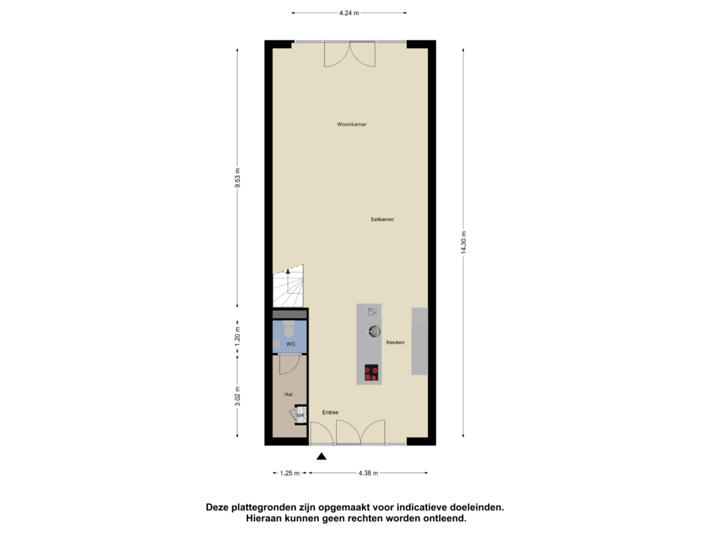 Bekijk plattegrond van Begane Grond van Odinstraat 52