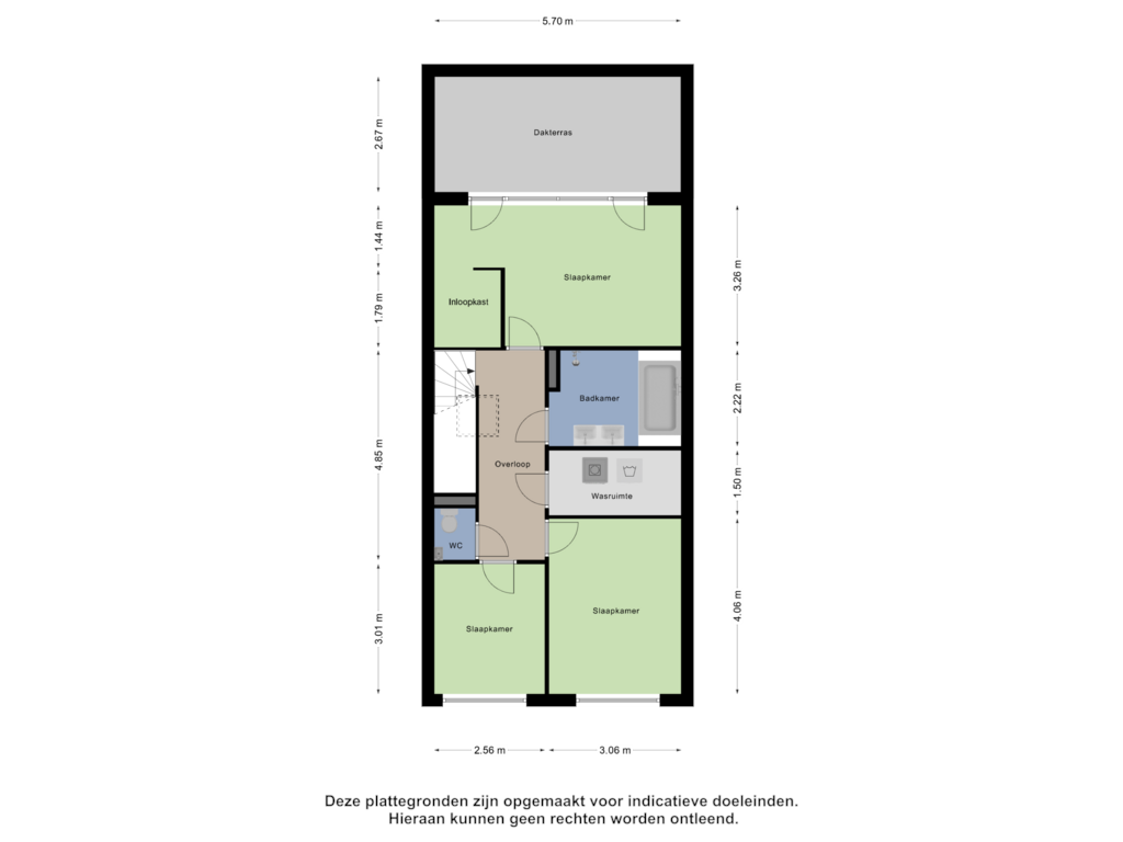 Bekijk plattegrond van Eerste Verdieping van Odinstraat 52