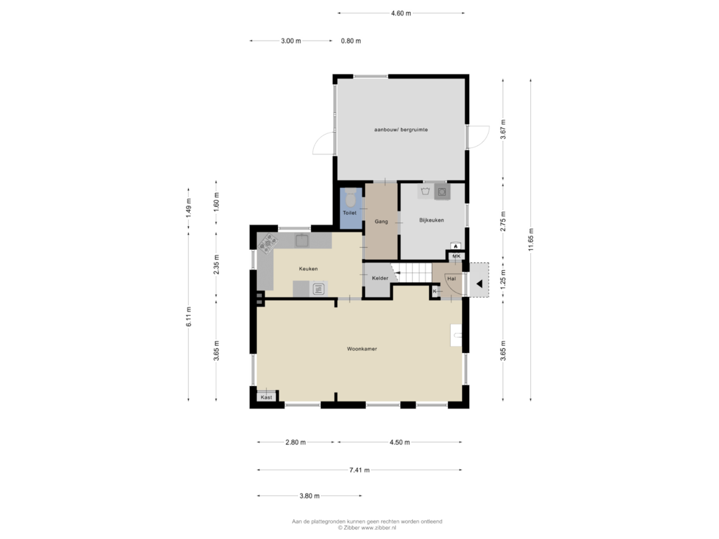 Bekijk plattegrond van Begane Grond van Bovenweg 30