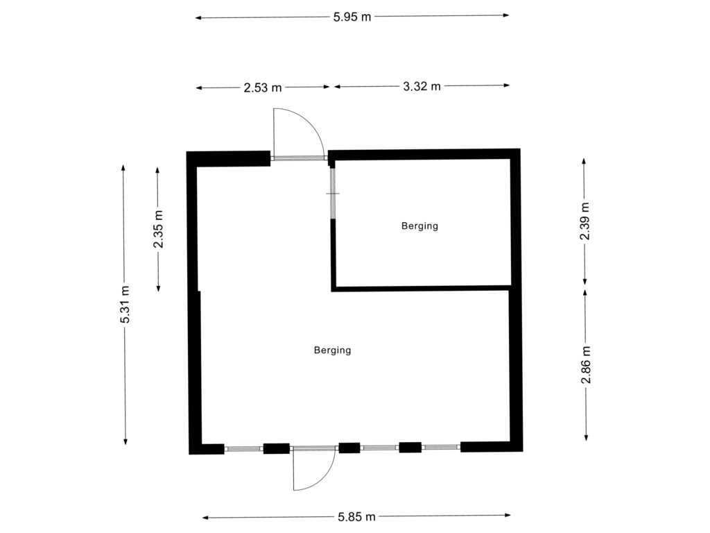 Bekijk plattegrond van Berging van Hoornstraat 22