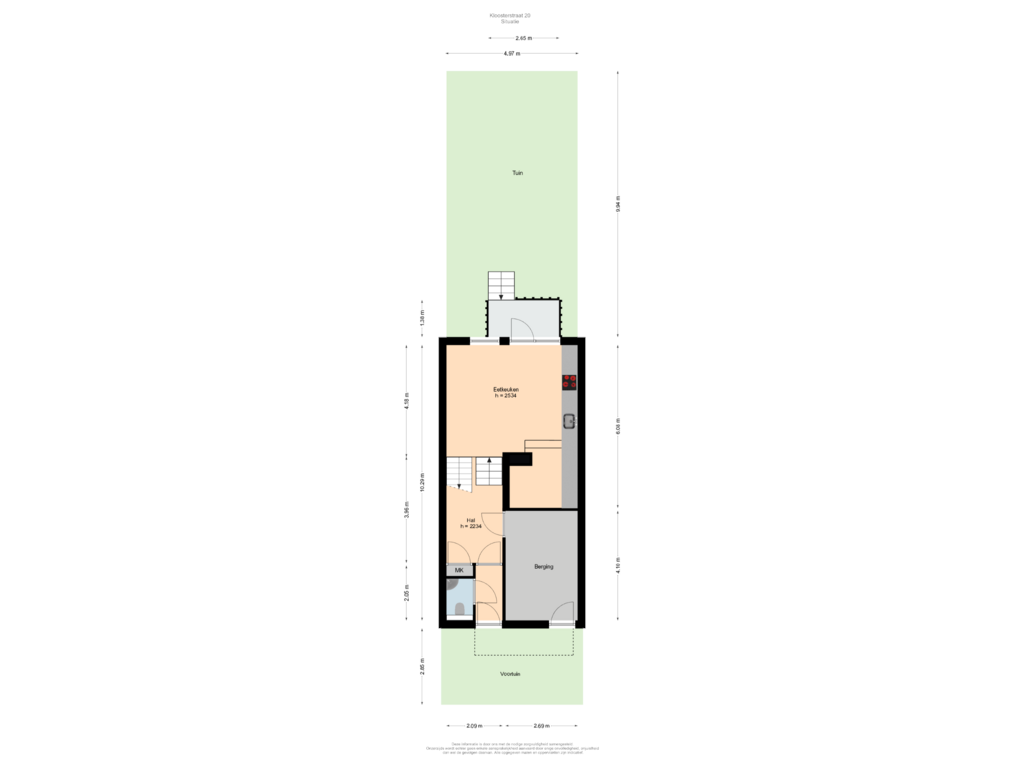 View floorplan of Situatie of Kloosterstraat 20