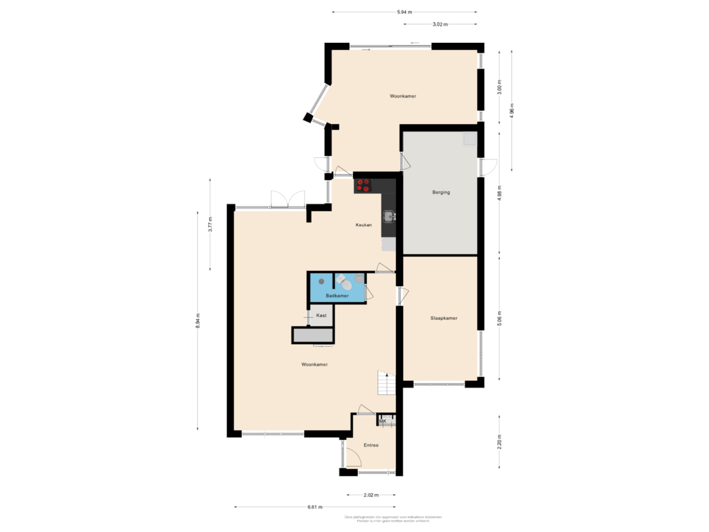 Bekijk plattegrond van Begane grond van Baetenburg 9