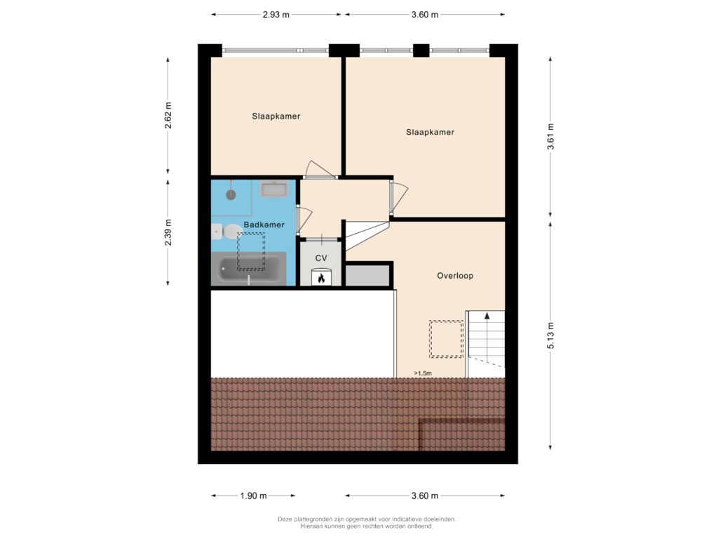 Bekijk plattegrond van Eerste verdieping van Baetenburg 9