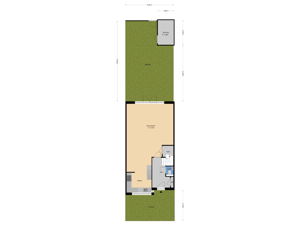 Bekijk plattegrond van Tuin van Grijpestijnhof 41