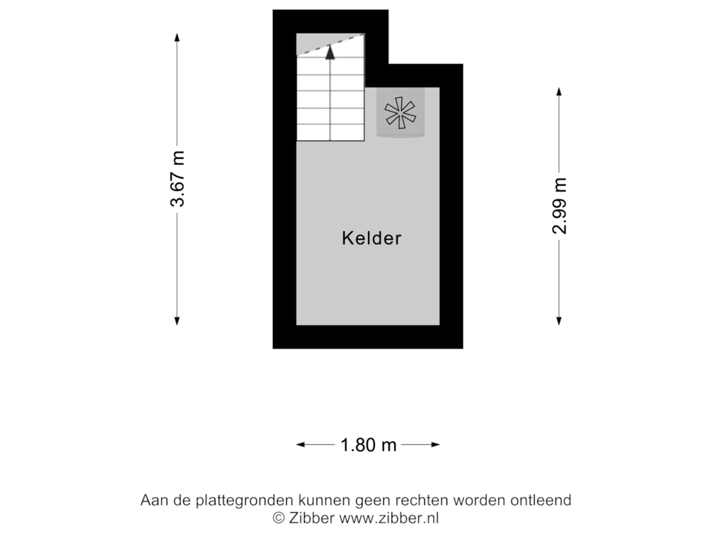 View floorplan of Kelder of Kerkstraat 21