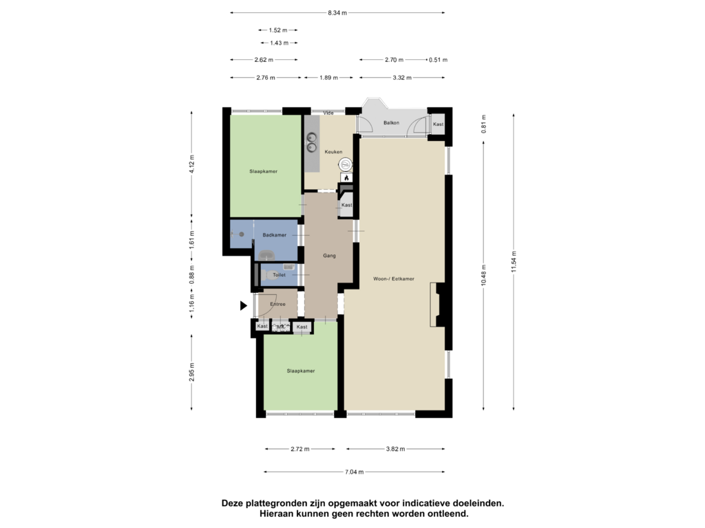 Bekijk plattegrond van Appartement van Laan van Meerdervoort 1150