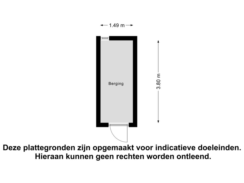 Bekijk plattegrond van Berging van Laan van Meerdervoort 1150