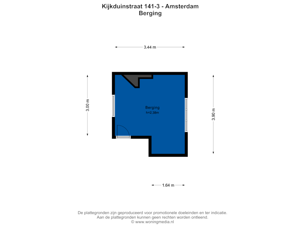 Bekijk plattegrond van Berging van Kijkduinstraat 141-3