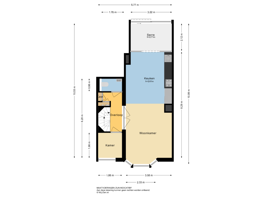 Bekijk plattegrond van EERSTE VERDIEPING van Lisbloemstraat 74-B