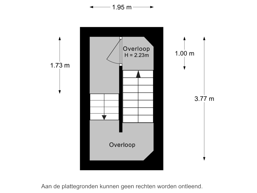 View floorplan of Tussenverdieping of Willem van Hillegaersbergstraat 14-C