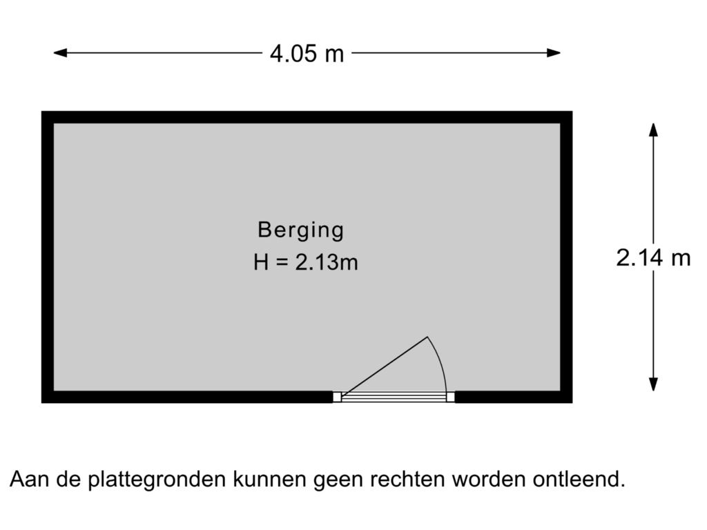 View floorplan of Berging of Willem van Hillegaersbergstraat 14-C