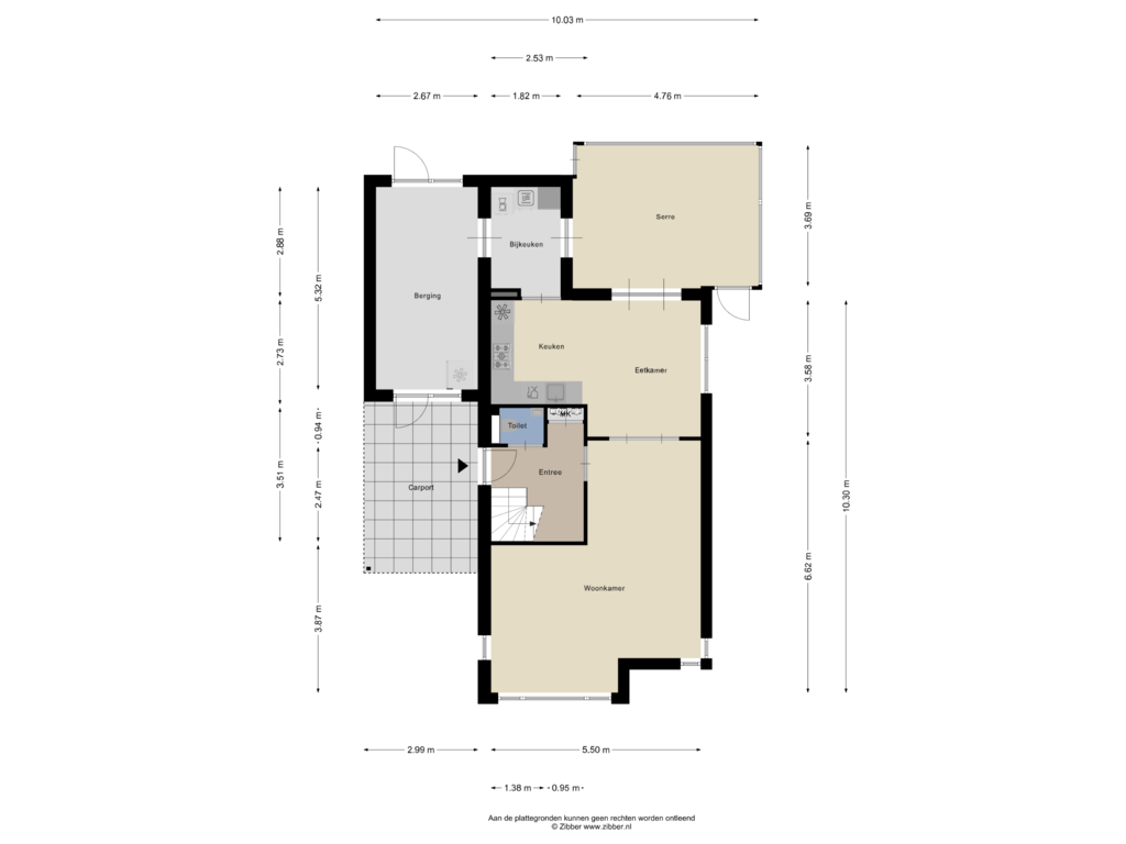 Bekijk plattegrond van Begane Grond van Alverstraat 7