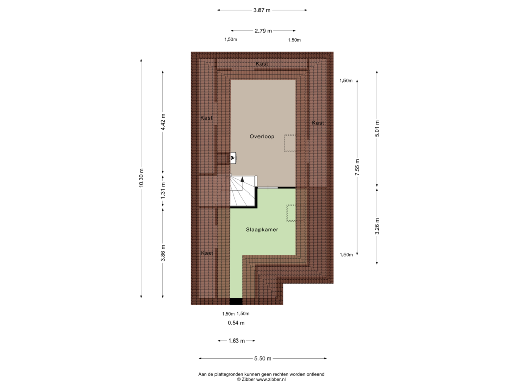 Bekijk plattegrond van Tweede Verdieping van Alverstraat 7