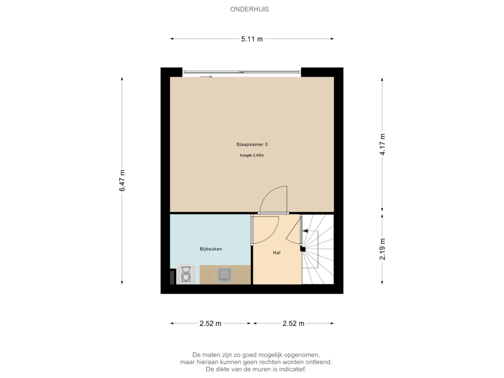 View floorplan of Onderhuis of Cortgene 49-A