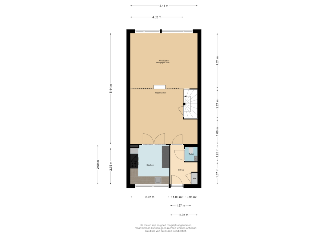 View floorplan of Begane grond of Cortgene 49-A