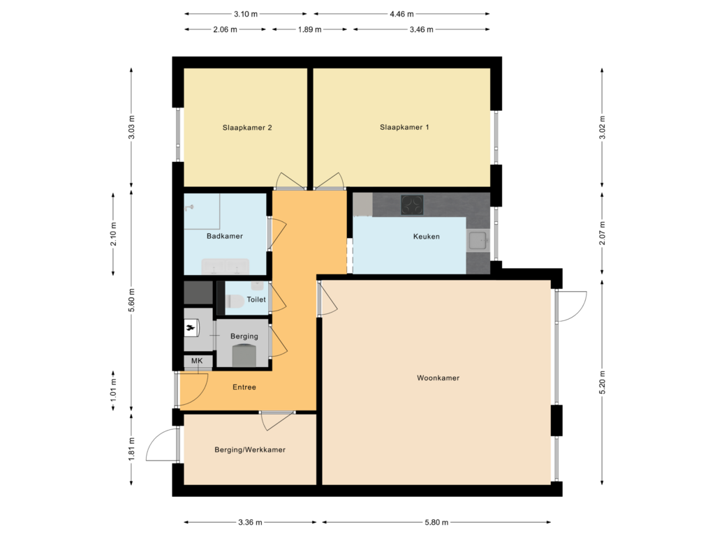 View floorplan of Woning of Dijkmeent 75