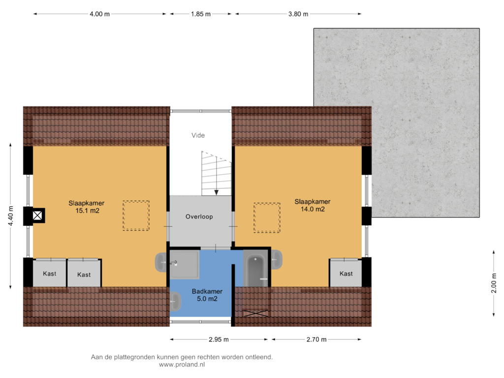 Bekijk plattegrond van 1e Verdieping van Petersteeg 1