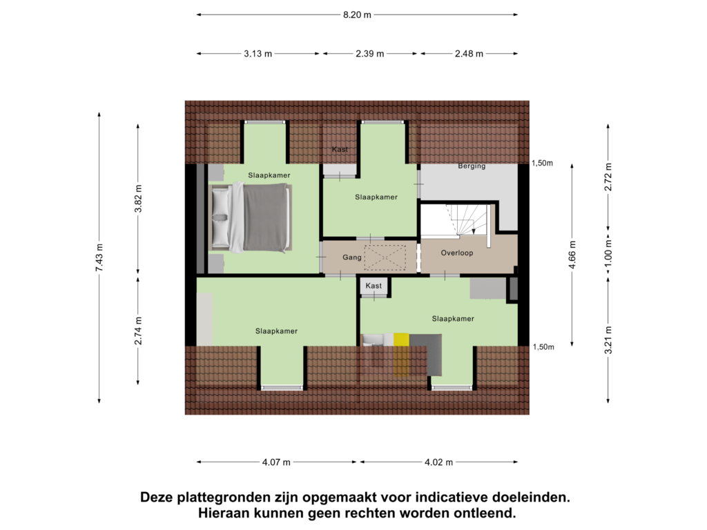 View floorplan of Tweede Verdieping of Herenstraat 41-A