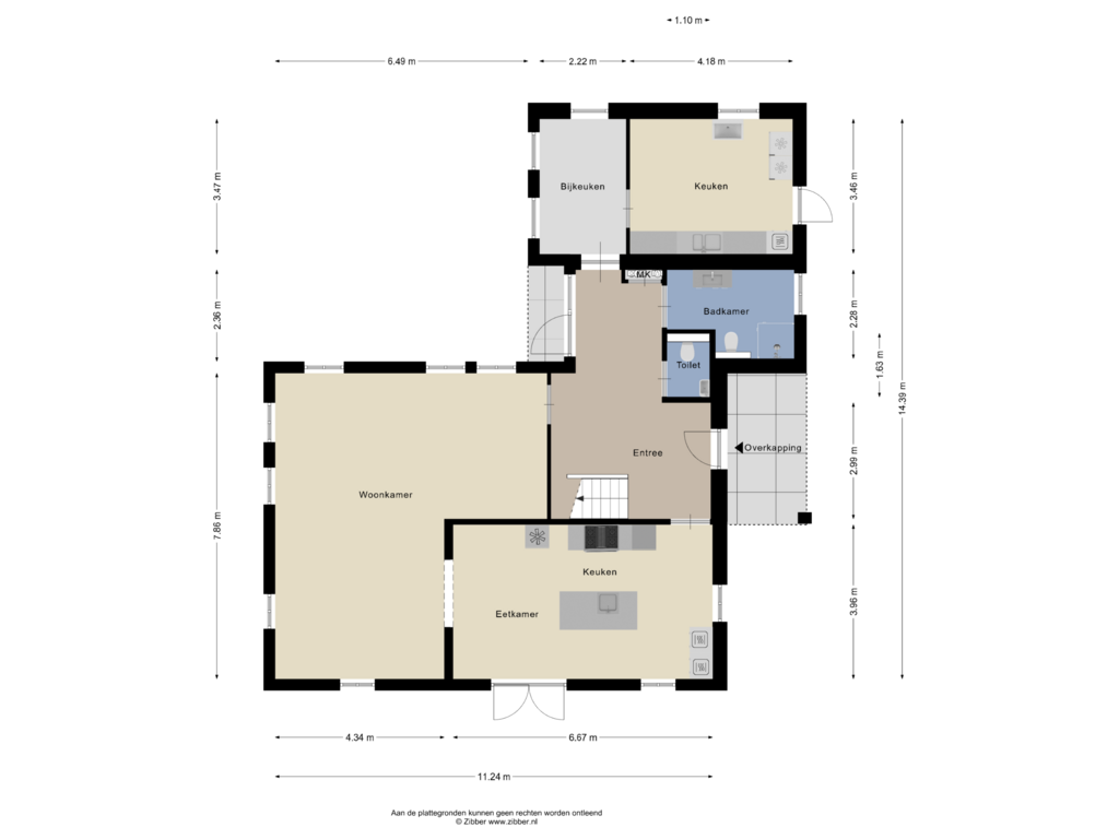 View floorplan of Begane grond of Oosterdiep OZ 52