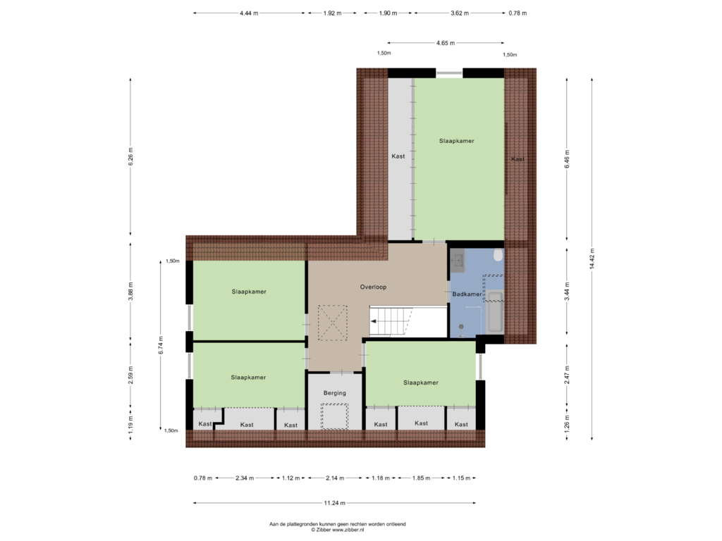 View floorplan of Eerste verdieping of Oosterdiep OZ 52