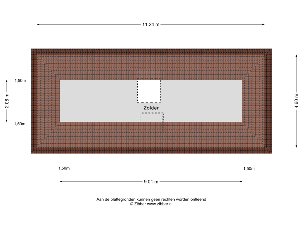 View floorplan of Zolder of Oosterdiep OZ 52