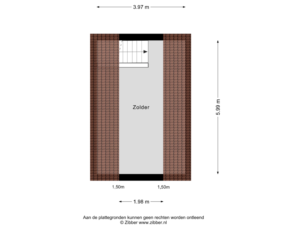 View floorplan of Zolder of Oosterdiep OZ 52