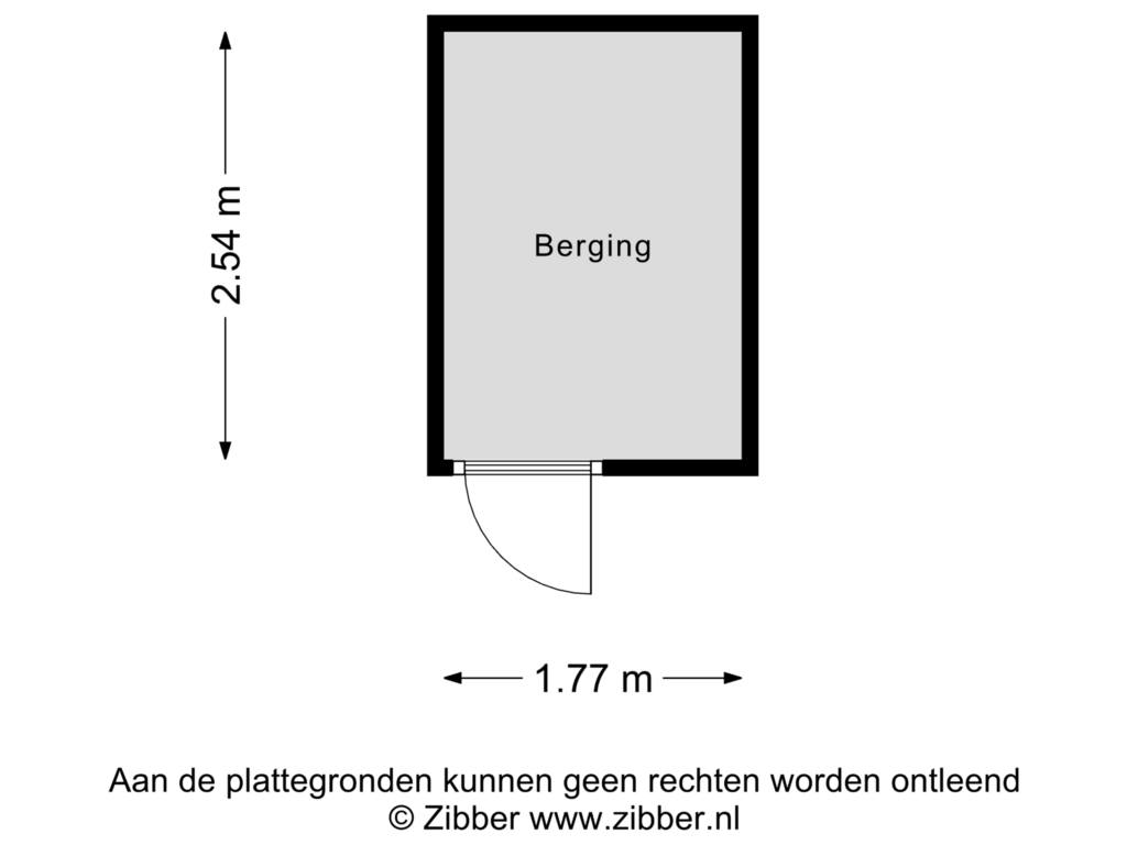 Bekijk plattegrond van Berging van Klaverhoek 17