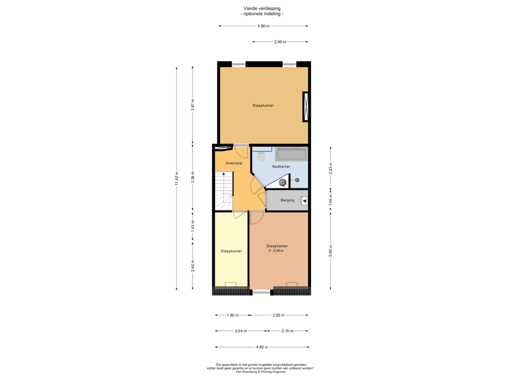 Bekijk plattegrond van Vierde verdieping (optie) van Jacob van Lennepkade 117-2