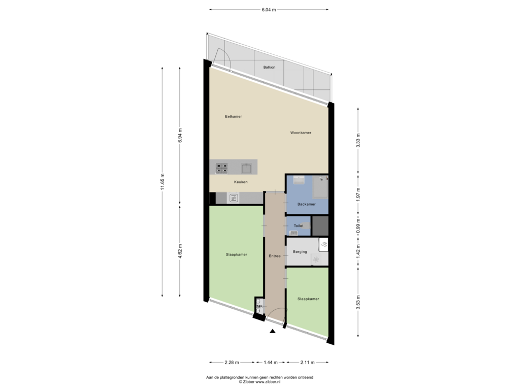 View floorplan of Appartement of Kromakkerweg 18